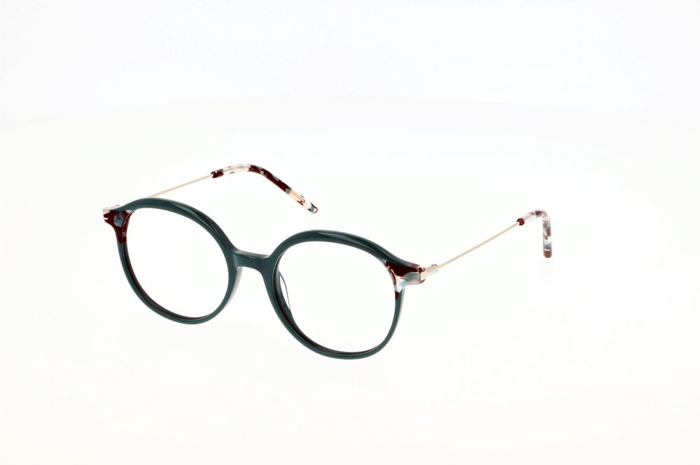 
                  
                    Lunette de vue très colorée en acétate et branche métal, tendance et moderne pour femme.
                  
                